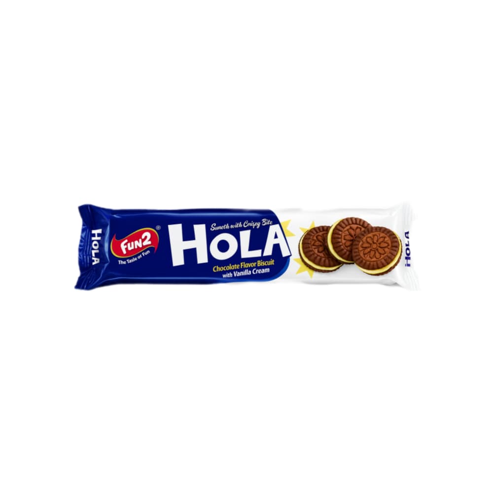 Galletas de chocolate rellenas de vainilla Hola Fun2 (70 g / 2.46 oz) - Imagen 1