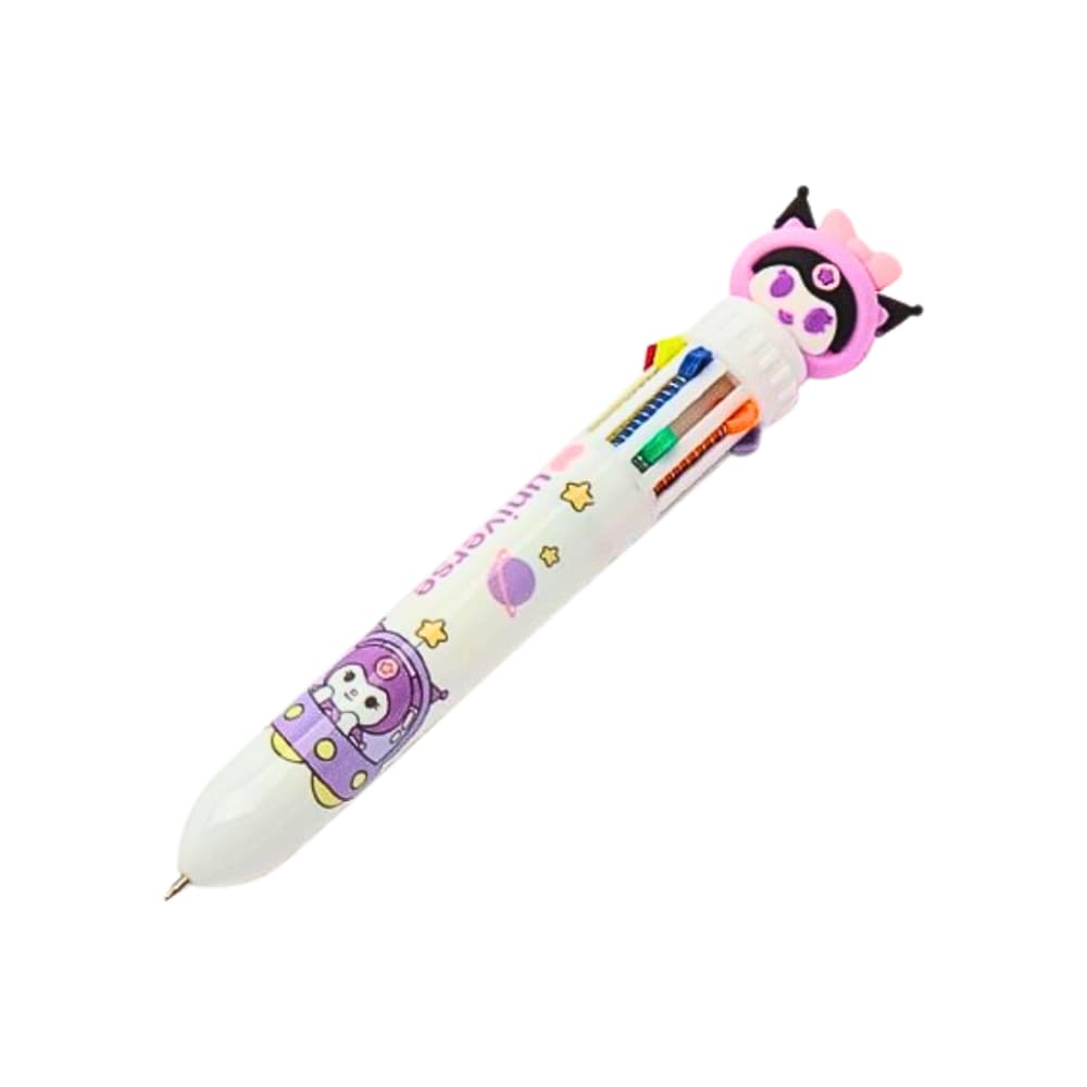 Bolígrafo con 10 tintas de colores y dibujos animados de Kuromi Tiara - Miniatura 2