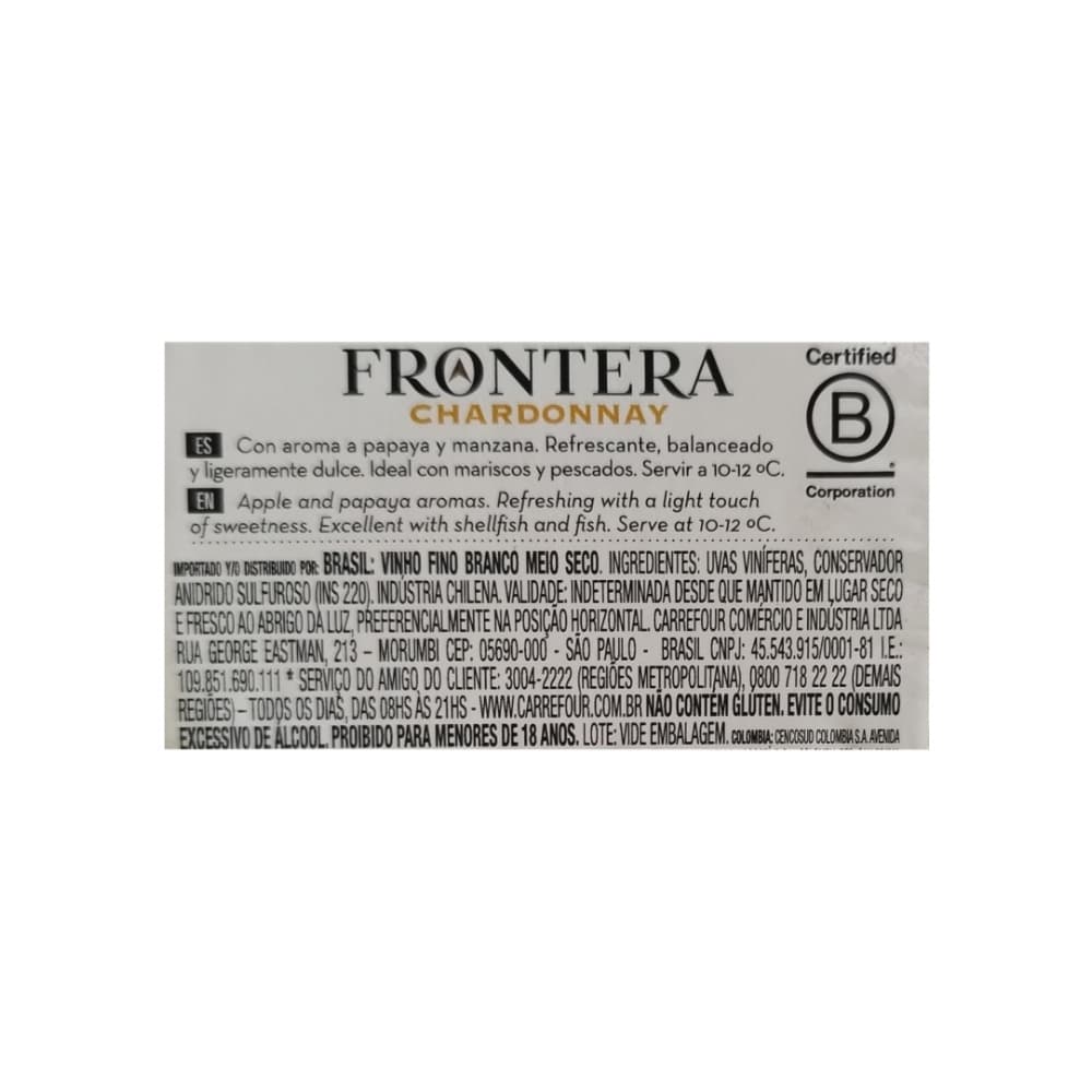 Vino blanco chardonnay Frontera (750 ml) - Miniatura 5