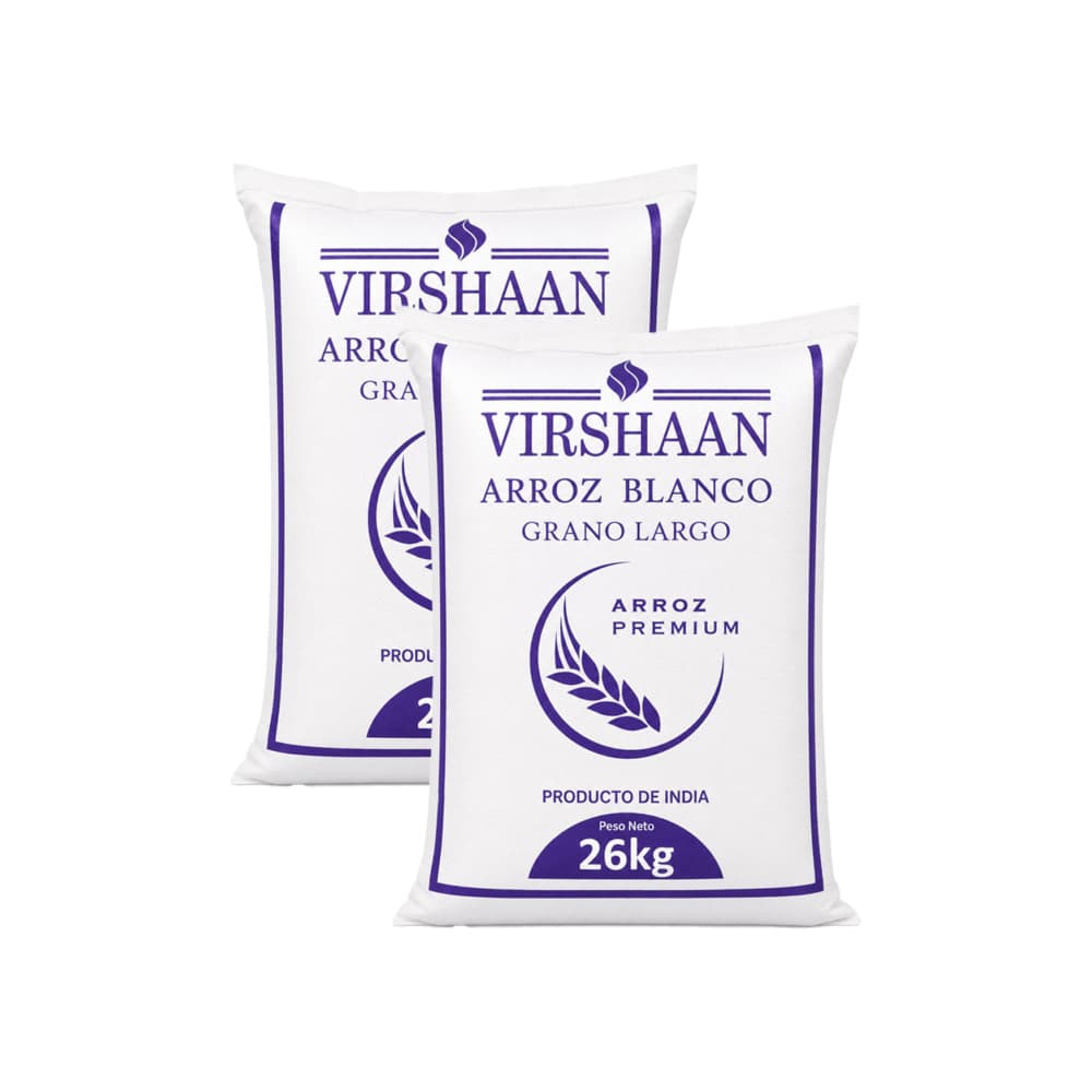 Arroz blanco grano largo Virshaan (2 x 26 kg / 57.32 lb) - Miniatura 1
