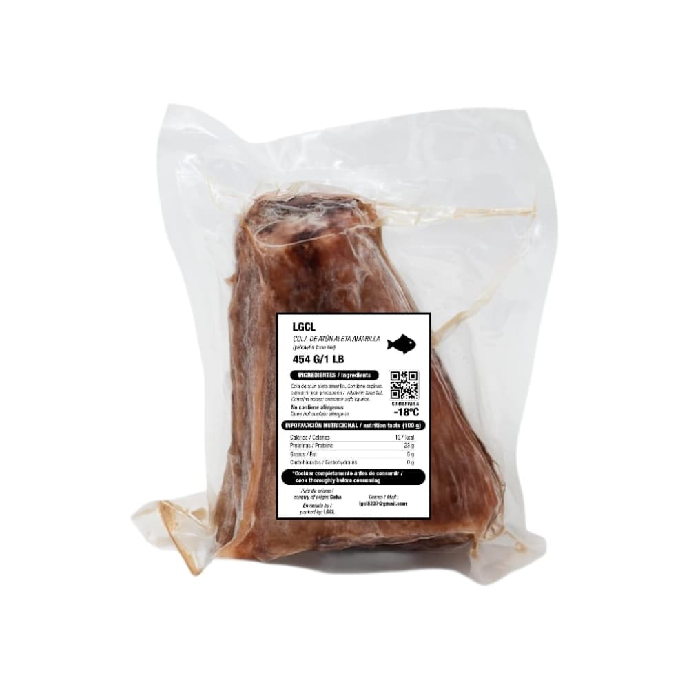 Cola de atún aleta amarilla LGCL (454 g / 1 lb) - Imagen 1