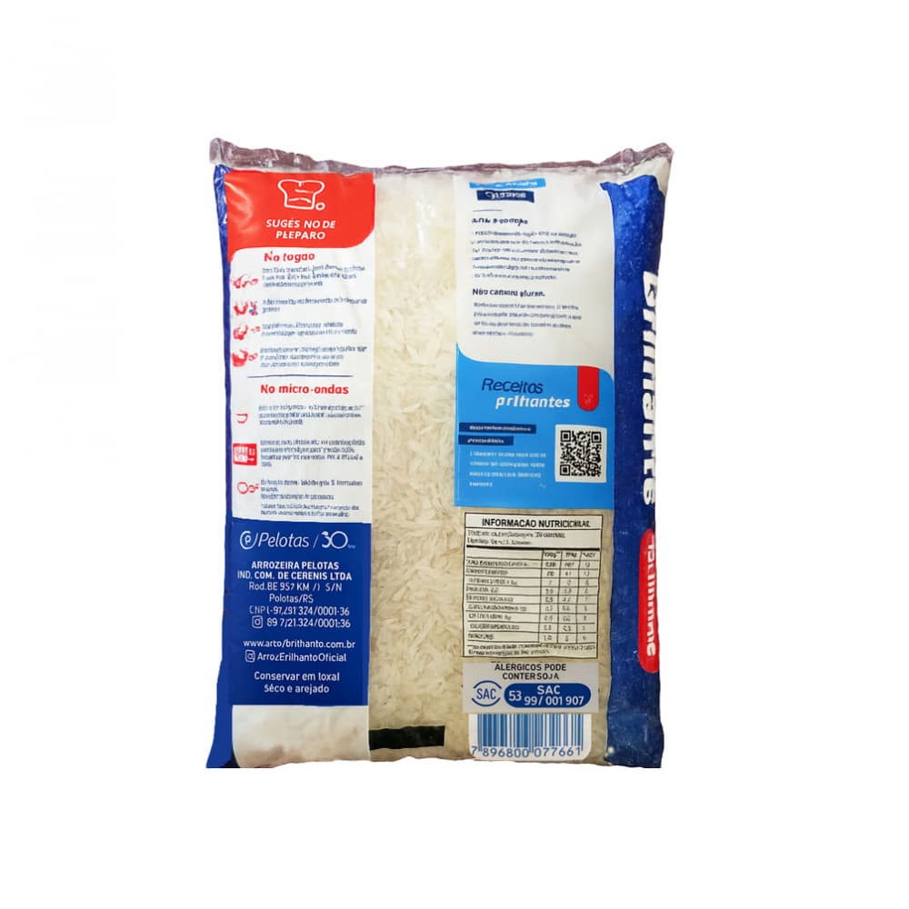 Arroz blanco Brilhante (1 kg / 2.2 lb) - Miniatura 2