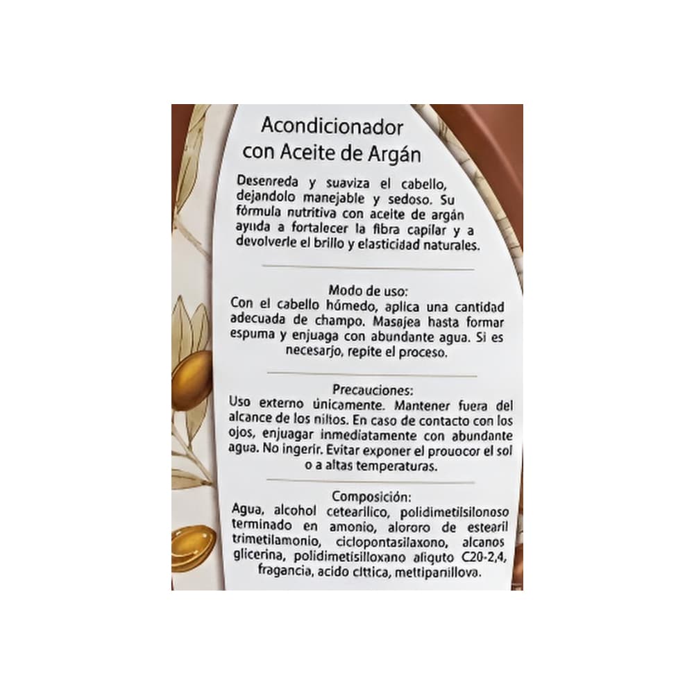 Acondicionador capilar sin sal con aceite de argán Lizar (500 ml) - Miniatura 2