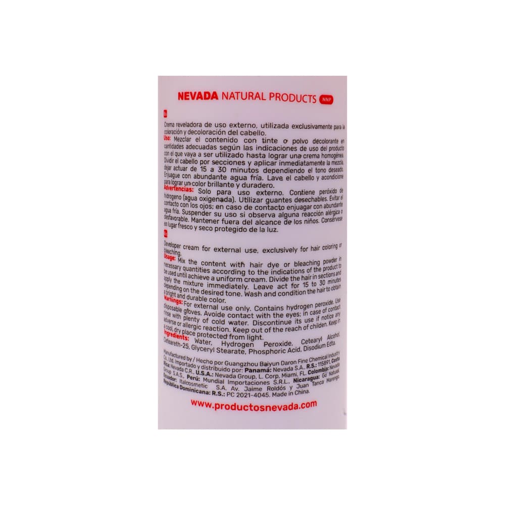 Crema reveladora - peróxido - de 40 vol - 12 % Nevada (90 ml / 3.07 oz fl) - Miniatura 6