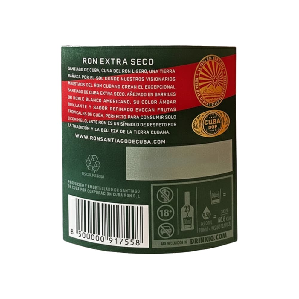 Ron Extra Seco Santiago de Cuba (700 ml) - Miniatura 3