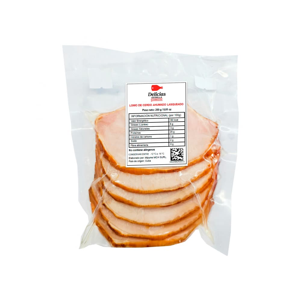 Lomo de cerdo ahumado lasqueado Delicias Estrella (250 g / 8.81 oz) - Miniatura 3