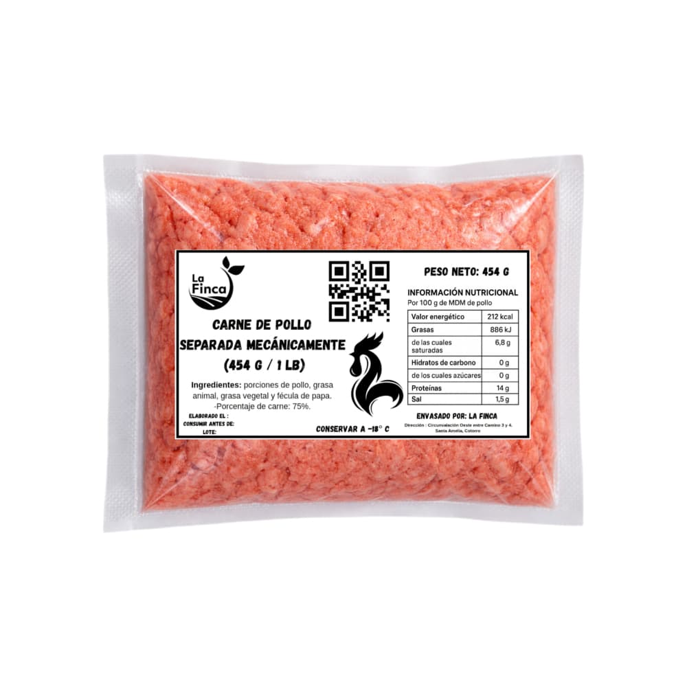 Carne de pollo separada mecánicamente La Finca (454 g / 1 lb) - Miniatura 5