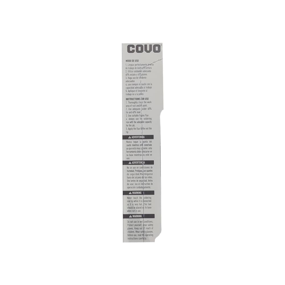Cautín tipo lápiz de 60 W con 3 puntas intercambiables Covo - Miniatura 6