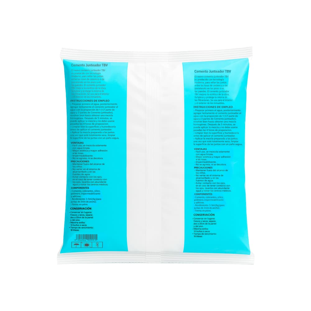 Cemento junteador color blanco TBV (1 kg / 2.2 lb) - Miniatura 2