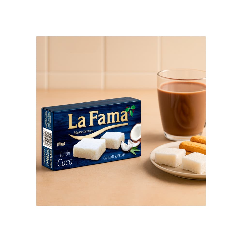 Turrón de Yema tostada La Fama + Turrón de Alicante La Fama + Turrón de Coco La Fama - Miniatura 4