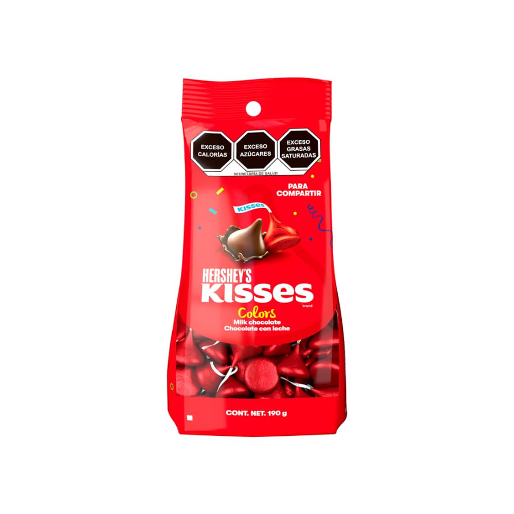 Chocolate con leche fiesta rojo Hershey's Kisses (190 g / 6.7 oz) - Miniatura 4