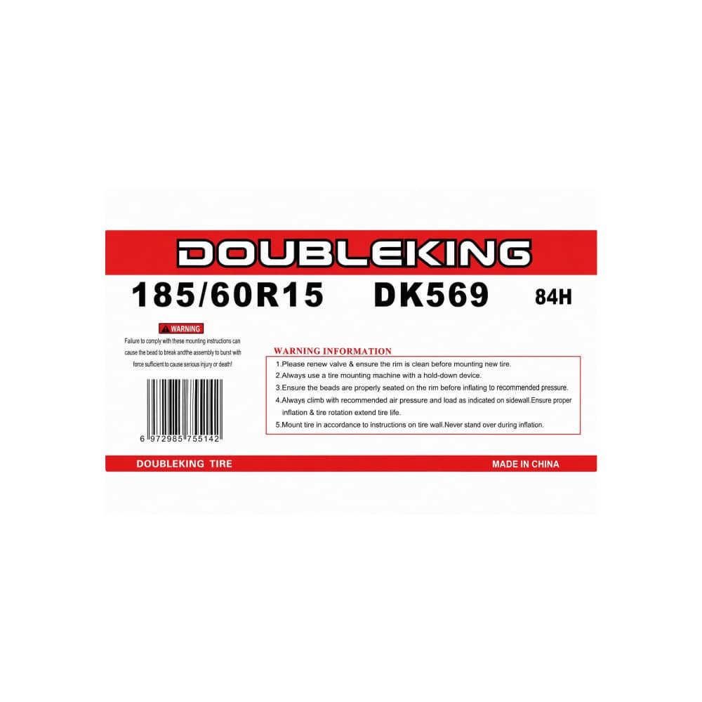 Neumático -goma- para carro 185 / 60 R15 Double King DK569 - Miniatura 3