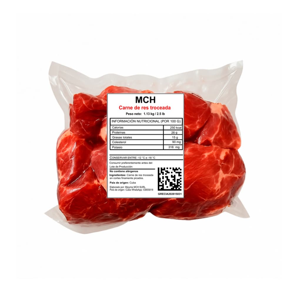 Carne de res troceada MCH (1.13 kg / 2.5 lb) - Miniatura 1