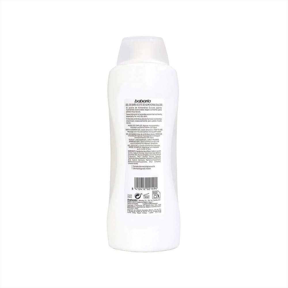 Gel de baño aceite de almendras dulces Babaria (600 ml) - Miniatura 2