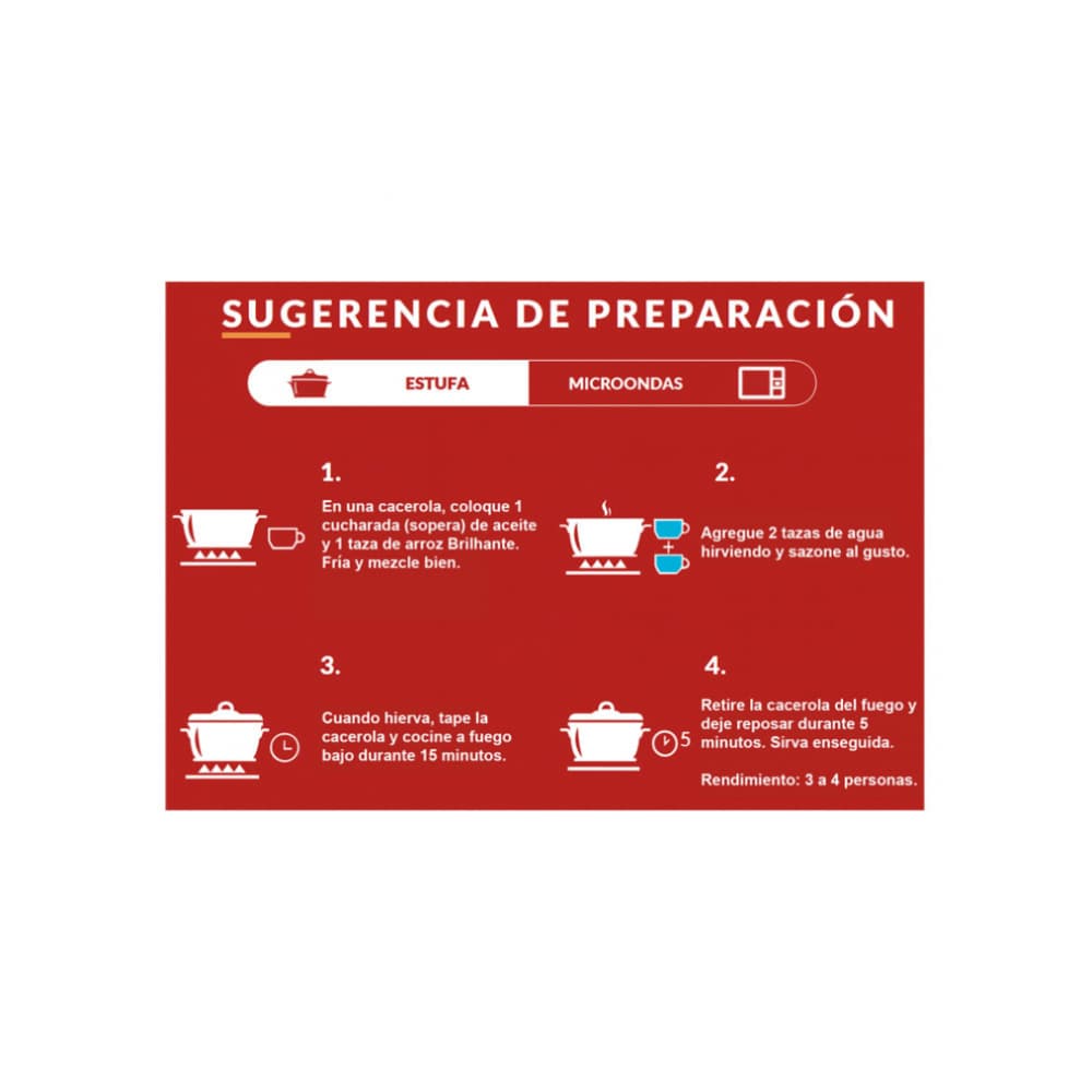 Arroz blanco Brilhante (3 x 1 kg / 2.2 lb) - Miniatura 2