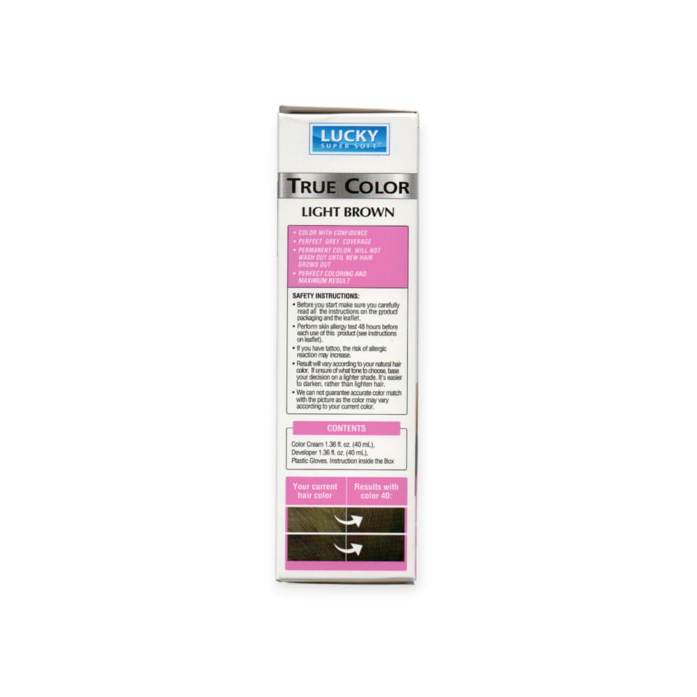 Tinte de cabello para mujer color castaño claro #40 Lucky Super Soft (40 ml / 1.36 fl. oz) - Miniatura 3