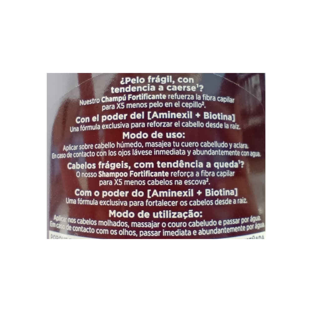 Champú fortificante con aminexil y biotina para cabellos frágiles L'Oréal París (400 ml) - Miniatura 2