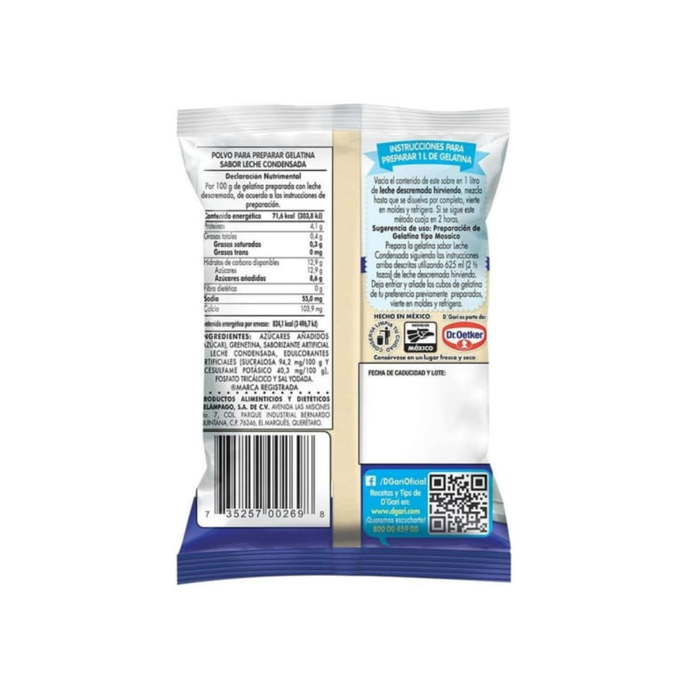 Gelatina de sabor leche condensada D'Gari (120 g / 4.23 oz) - Miniatura 5