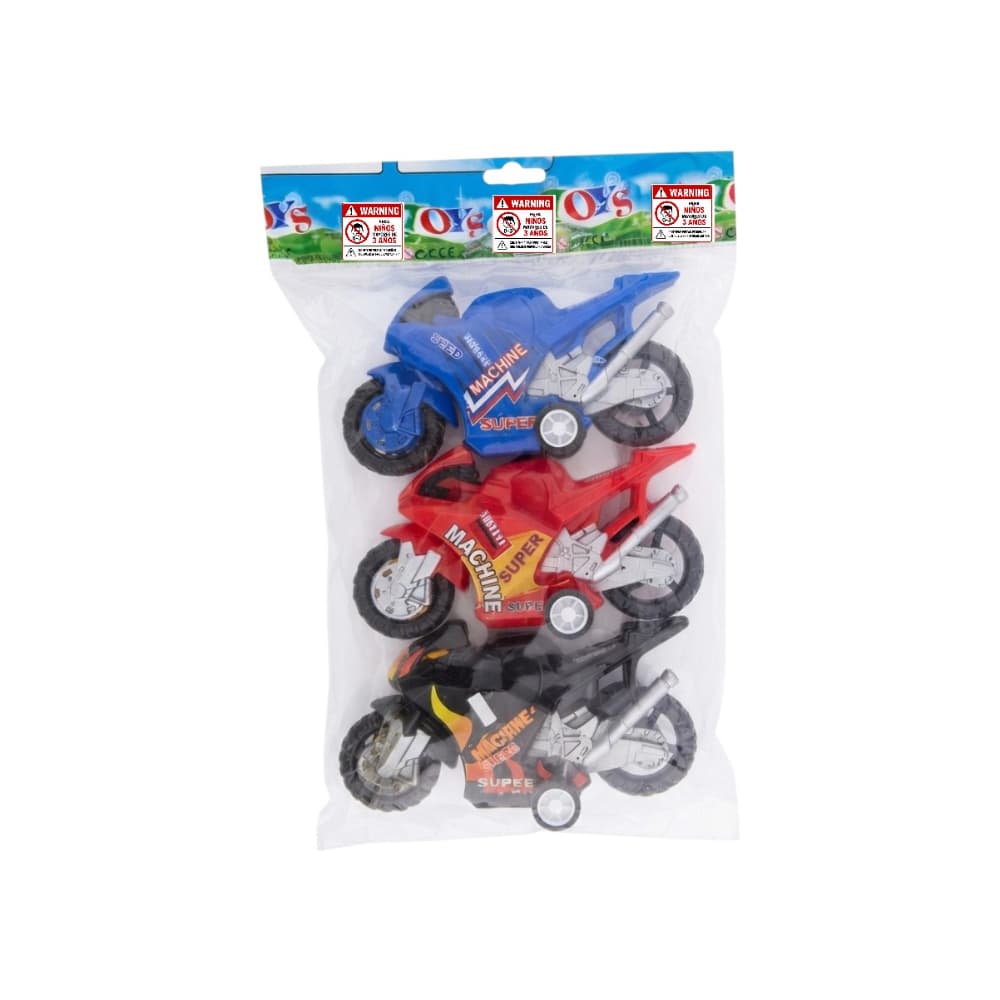 Juego de 3 motocicletas plásticas de fricción Gutza - Miniatura 2