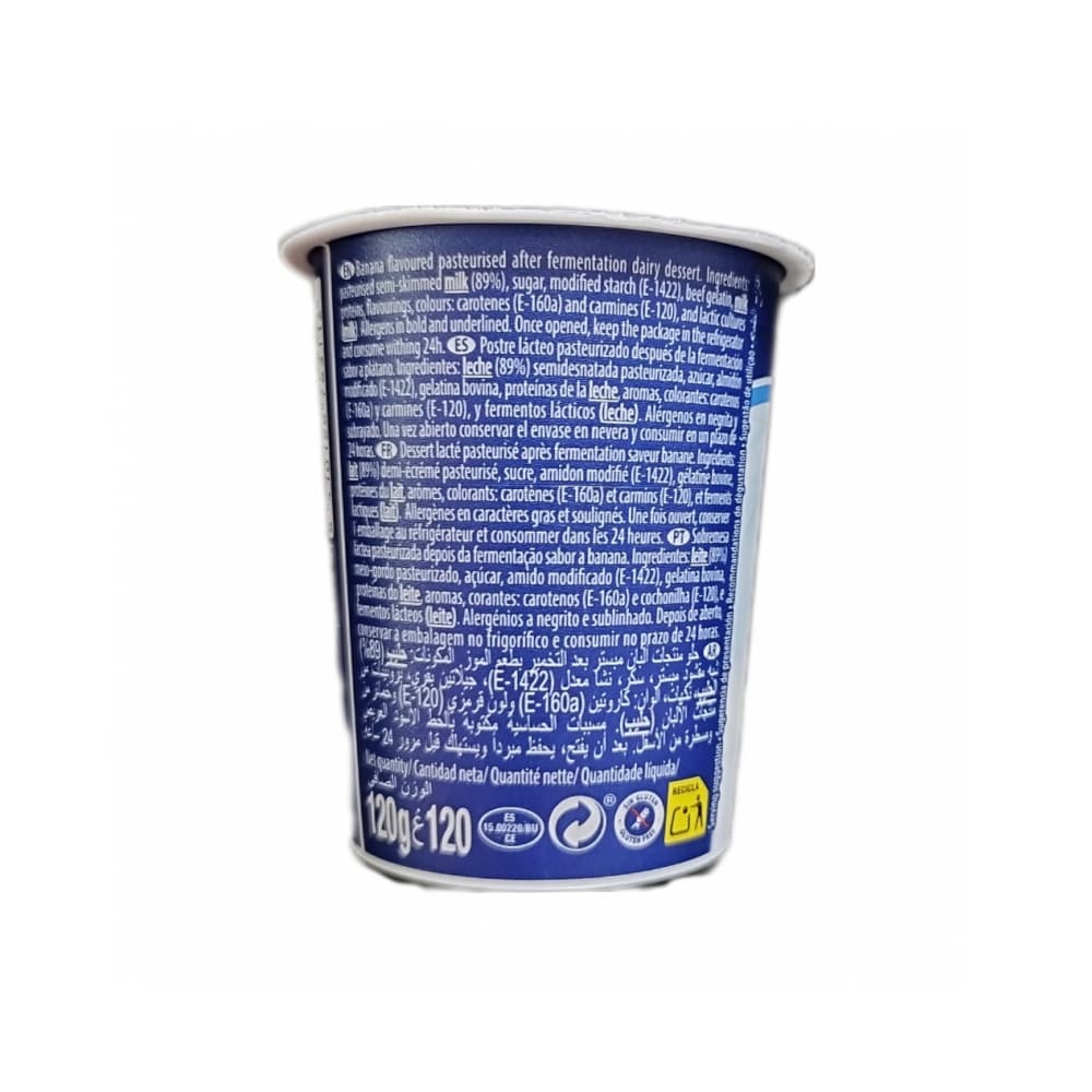 Yogurt sabor plátano Original PMI (24 x 120 g / 4.23 oz) - Miniatura 3
