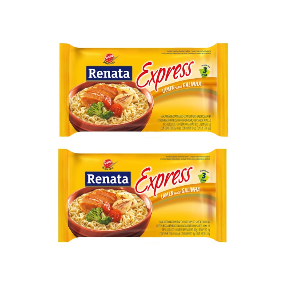 Fideos instantáneos sabor a pollo Renata (2 x 85 g / 3 oz) - Miniatura 1