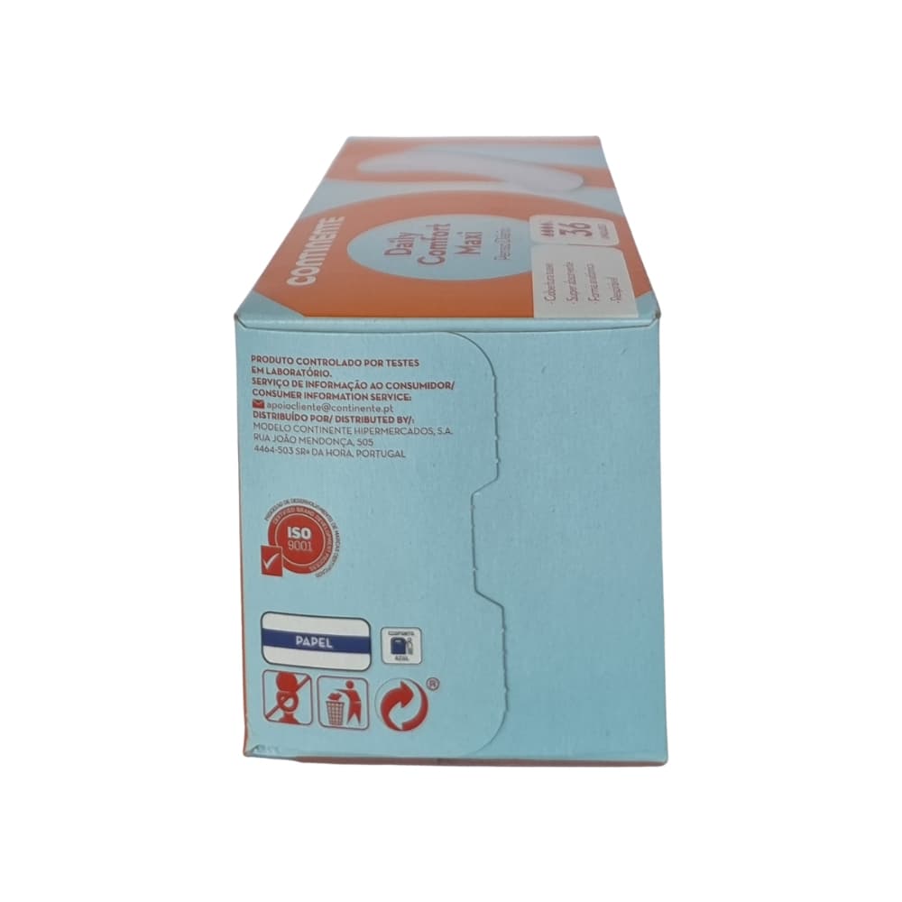 Compresas sanitarias diarias Comfort Maxi Continente (36 U) - Miniatura 3