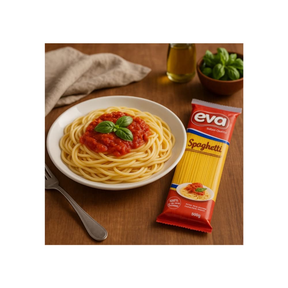 Combo de espagueti + pasta de tomate + jamón. - Miniatura 2