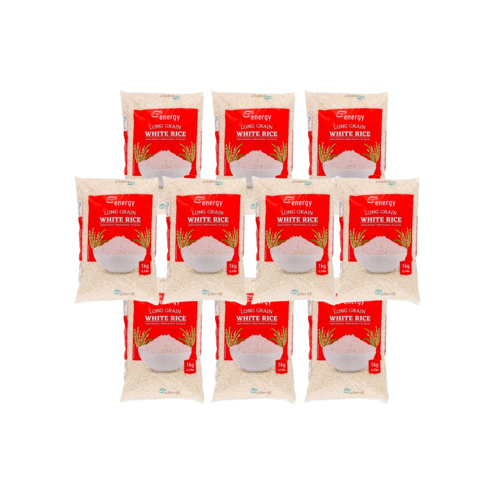 Arroz blanco de grano largo Energy (10 x 1 kg / 2.2 lb) - Miniatura 1