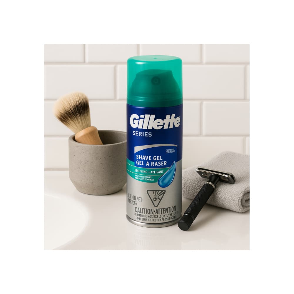 Gel de afeitar suavizante para piel sensible Gillette Series (70 g / 2.5 oz) - Miniatura 3