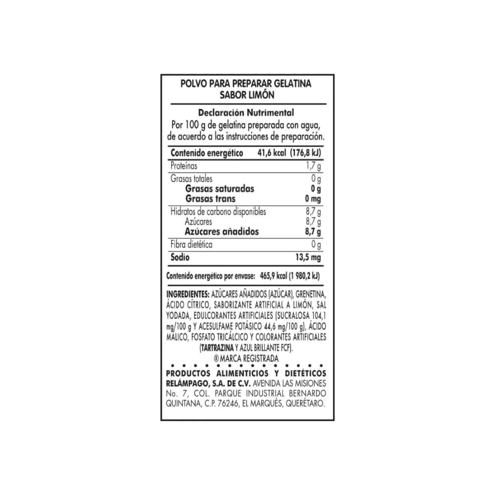 Gelatina de sabor limón D'Gari (120 g / 4.23 oz) - Miniatura 4
