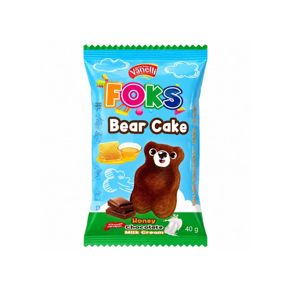 Pastel con chocolate y crema de leche con miel Foks Vanelli (40 g / 1.41 oz) - Miniatura 1