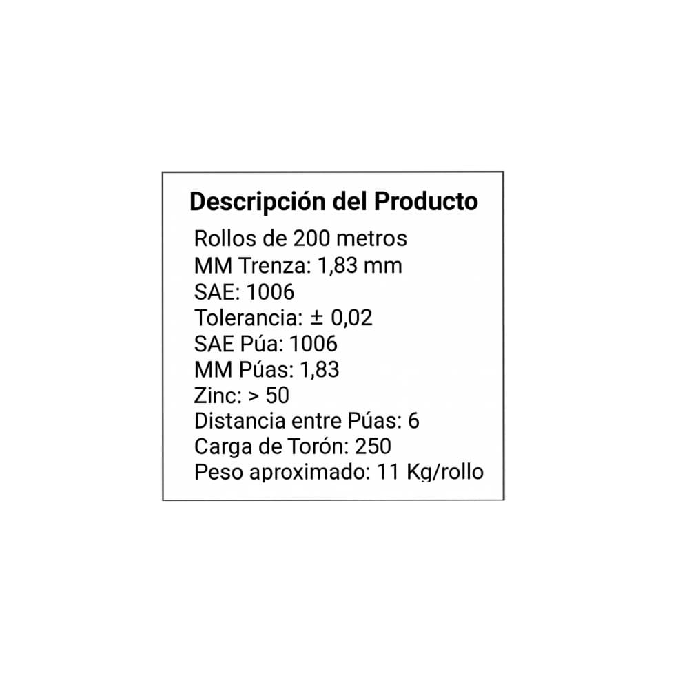 Rollo de alambre de púas 200 m Redal - Miniatura 3