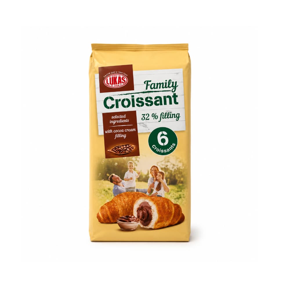 Croissant familiar con relleno de crema de cacao Lukas (270 g / 9.5 oz) - Miniatura 5