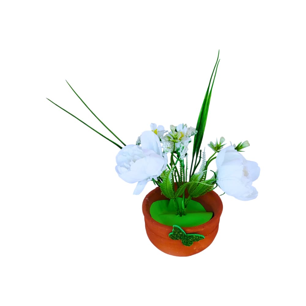 Arreglo floral artificial en maceta pequeña Torbex - Miniatura 3