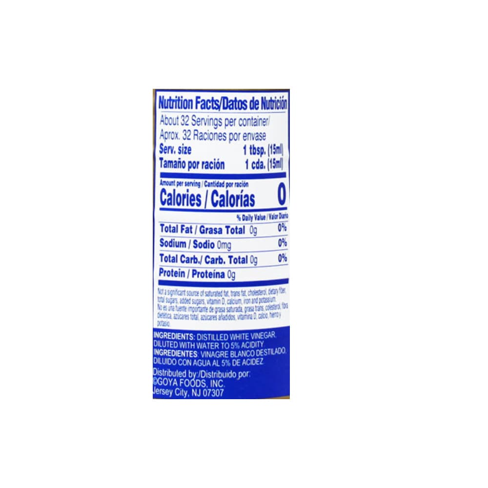 Vinagre blanco destilado Goya (473 ml / 16 fl oz) - Miniatura 4
