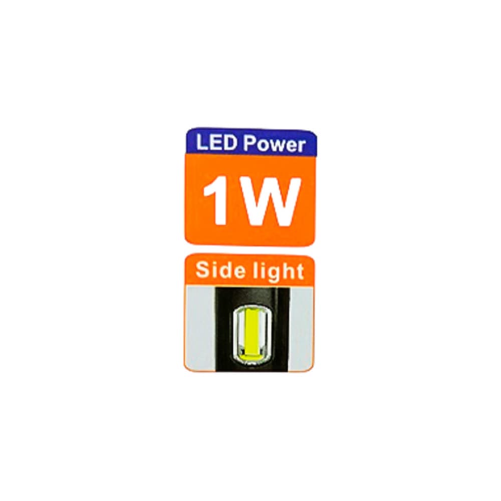 Lámpara lateral con linterna Led recargable 1 W Huyu - Miniatura 3
