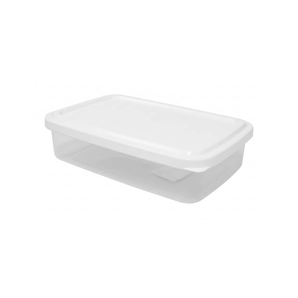 Fiambrera rectangular con tapa color blanco 750 ml Casa y Menaje - Miniatura 1