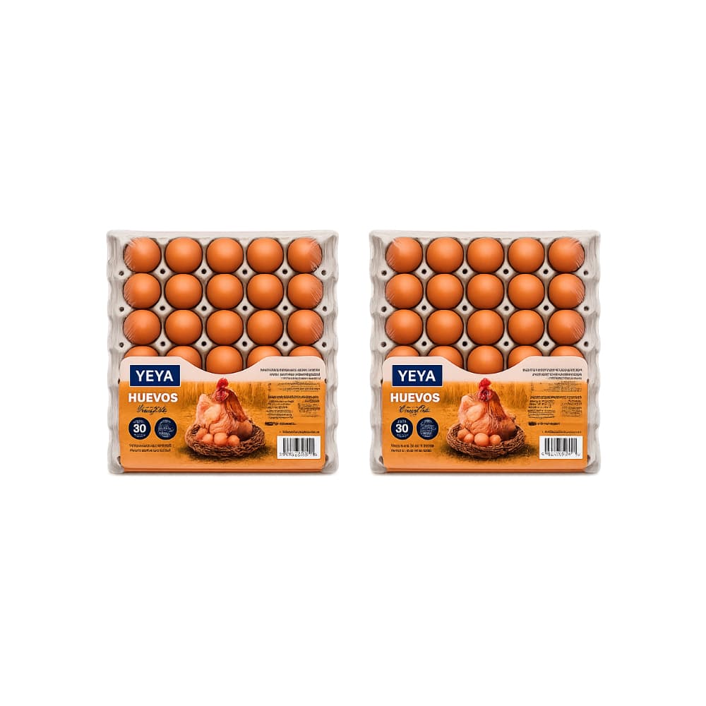 Huevos criollos importados calidad superior YEYA (2 x 30 U) - Imagen 1