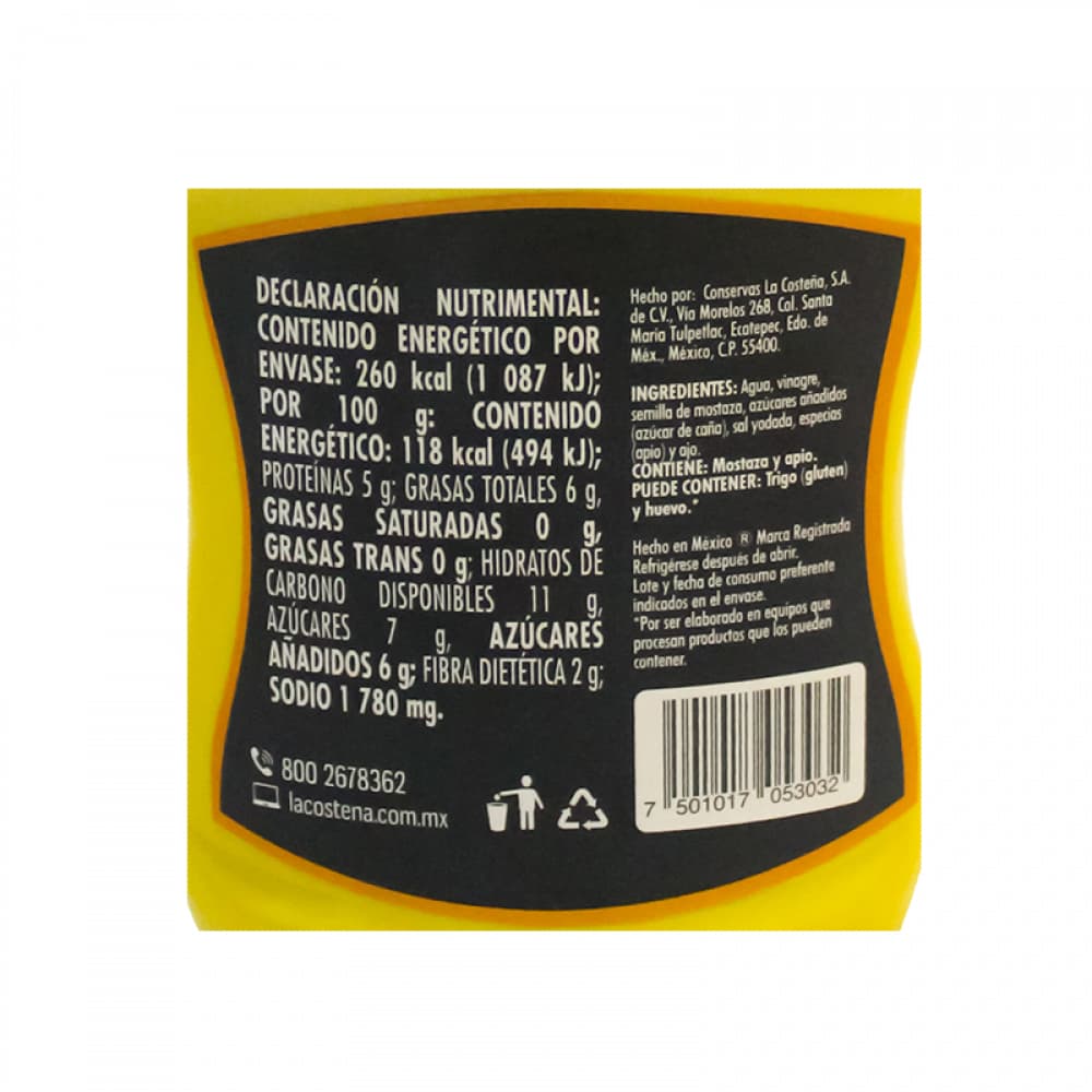 Mostaza La Costeña (220 g / 7.76 oz) - Miniatura 3