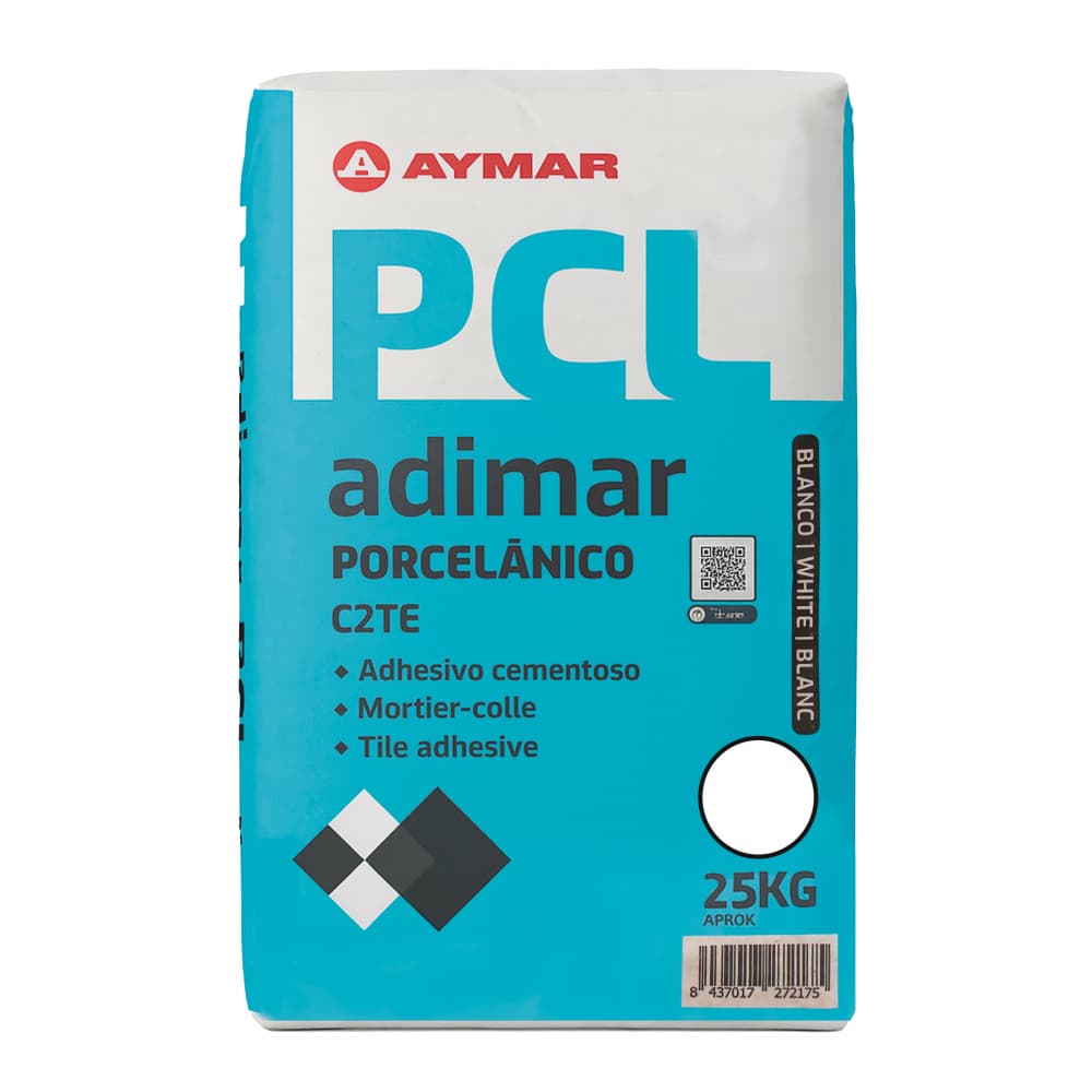 Adhesivo cementoso porcelánico blanco Adimar (25 kg / 55.11 lb) - Imagen 1