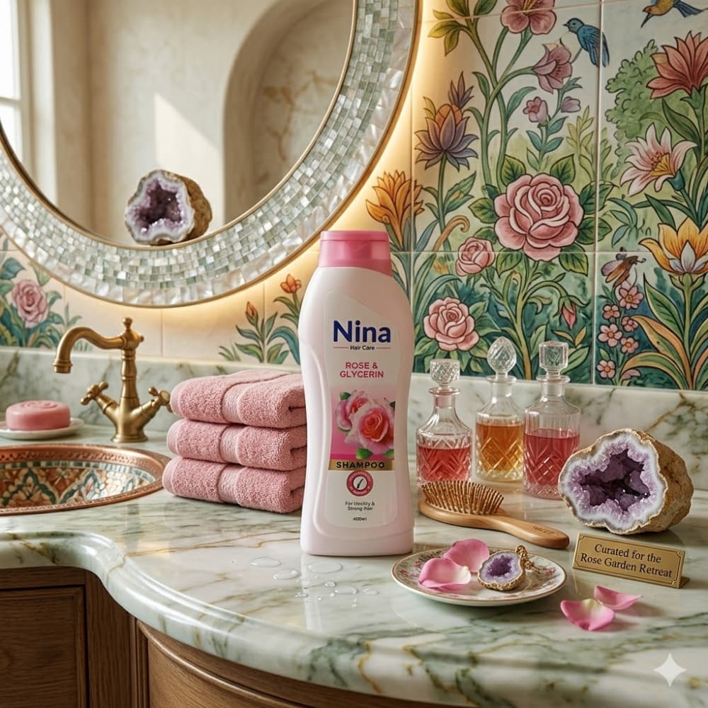 Champú de rosa y glicerina Nina (400 ml) - Miniatura 5