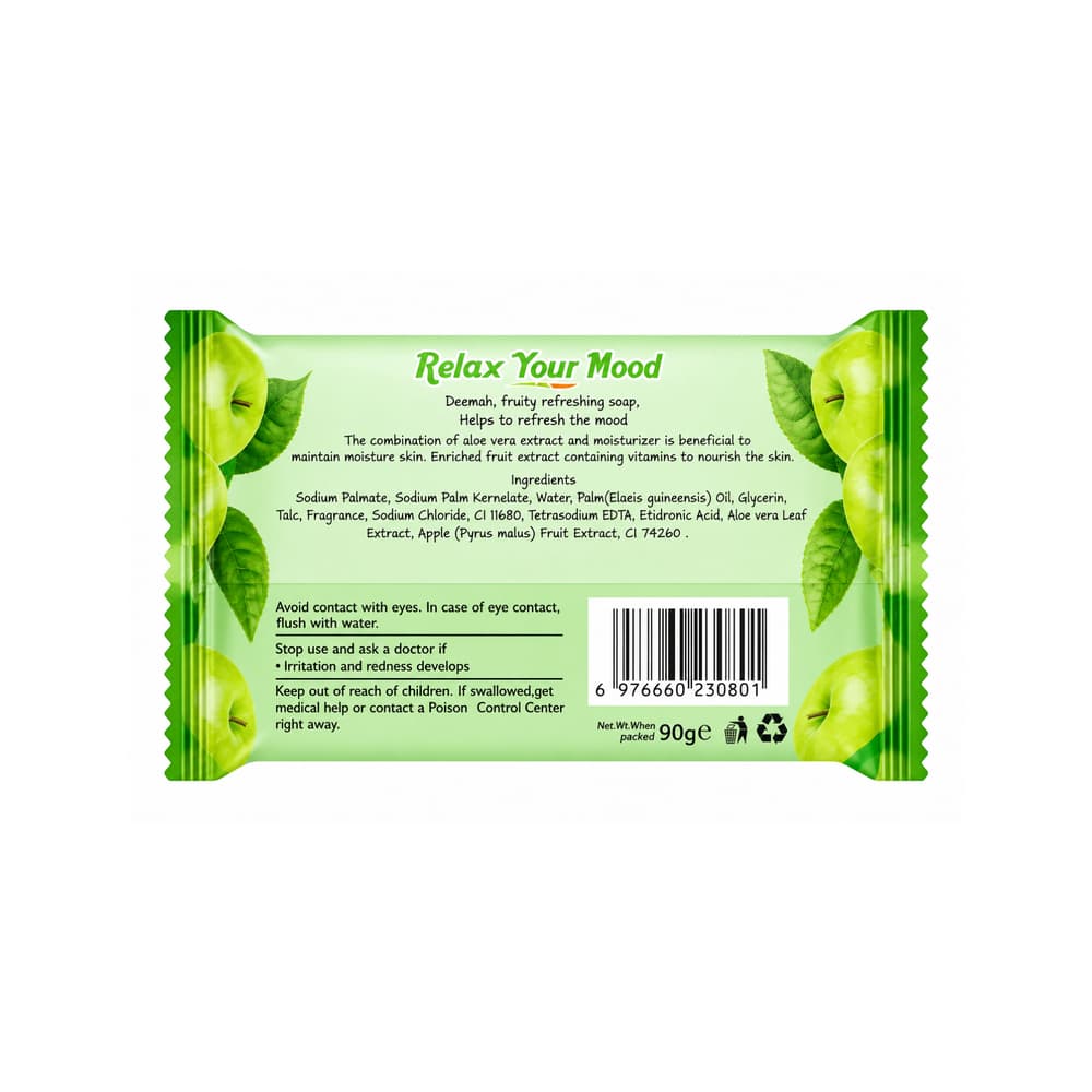 Jabón de tocador aroma manzana Deemah (90 g / 3.17 oz) - Miniatura 2