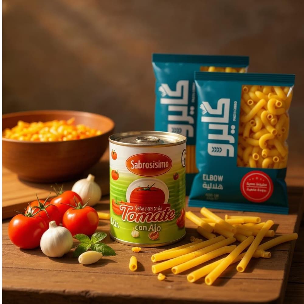 Espaguetis + coditos + salsa de tomate condimentada para pasta - Miniatura 2