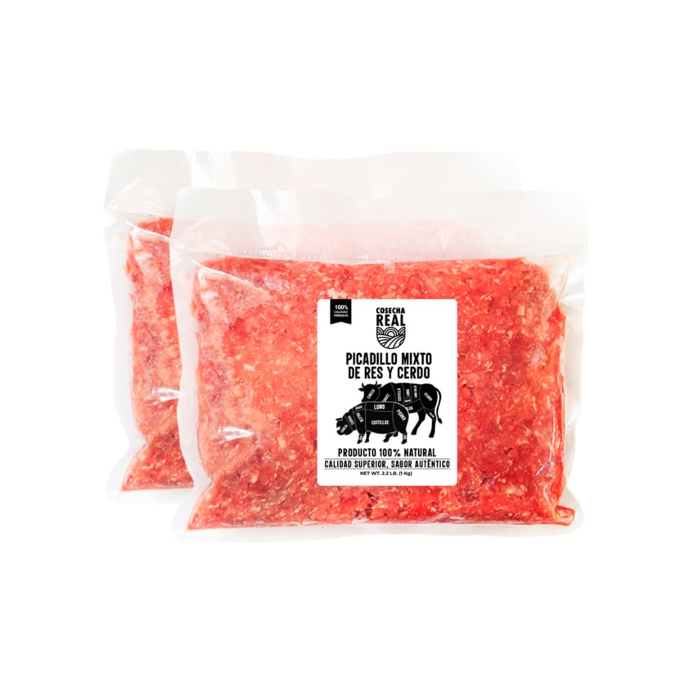 Picadillo mixto de res y cerdo Cosecha Real (2 x 1 kg / 2.2 lb) - Miniatura 1