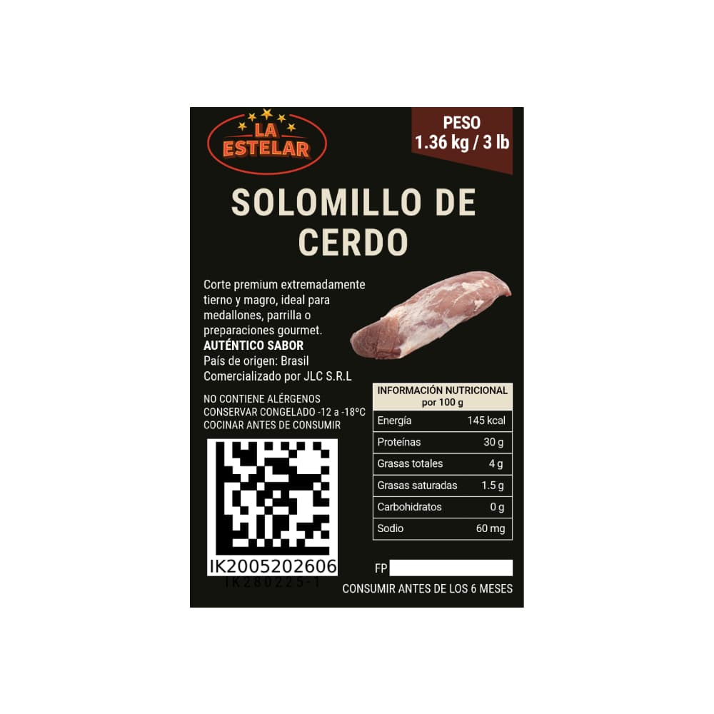 Solomillo de cerdo La Estelar (1.36 kg / 3 lb) - Miniatura 2