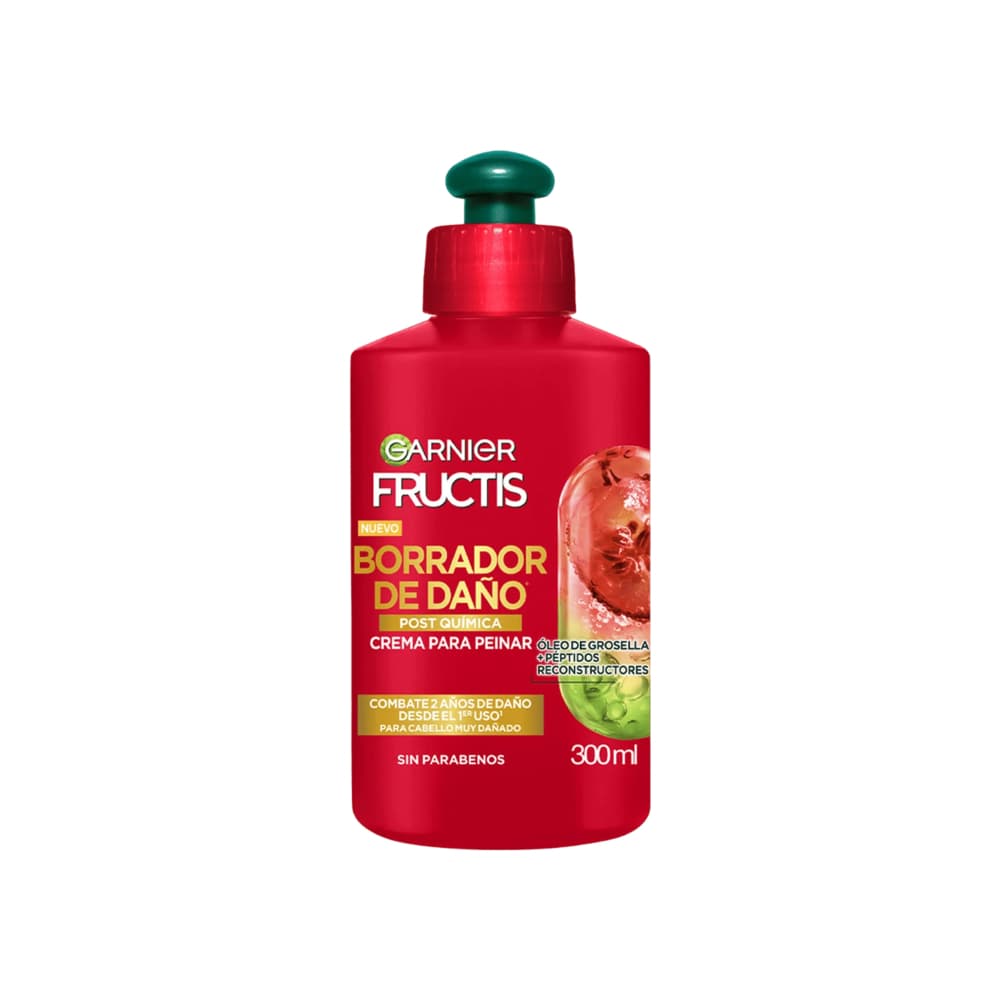 Crema para peinar Borrador de Daño Post Química Garnier Fructis (300 ml) - Miniatura 1
