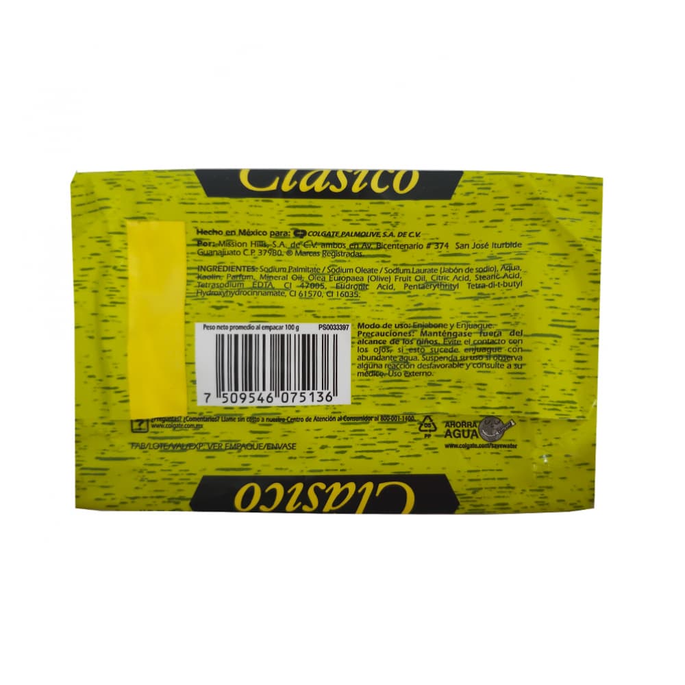 Jabón de tocador clásico con aceite de oliva Palmolive (100 g / 3.53 oz) - Imagen 1