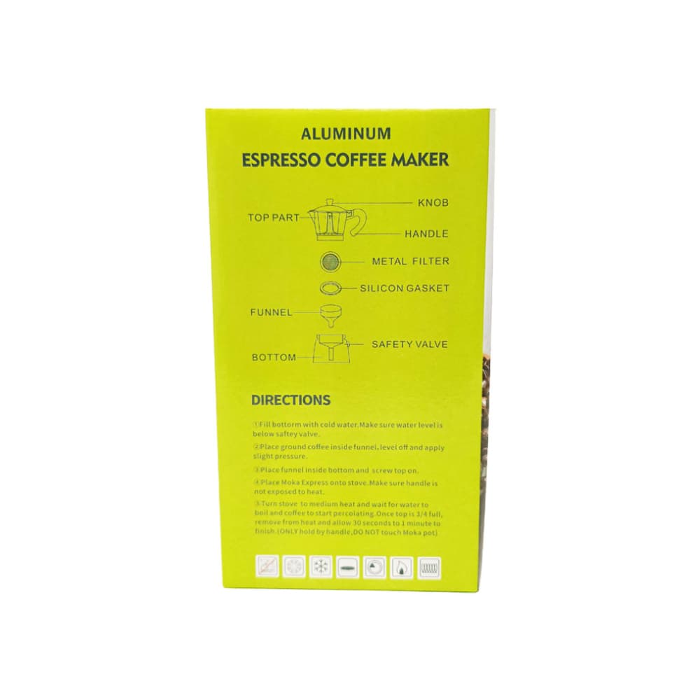 Cafetera clásica para café expreso de 3 tazas Jinghan - Miniatura 3