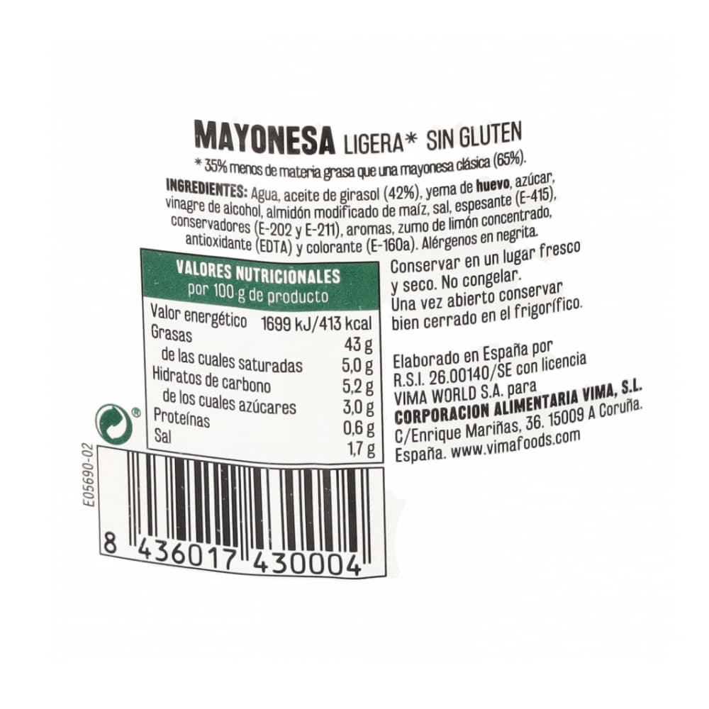 Mayonesa Vima Foods (300 ml) - Miniatura 3