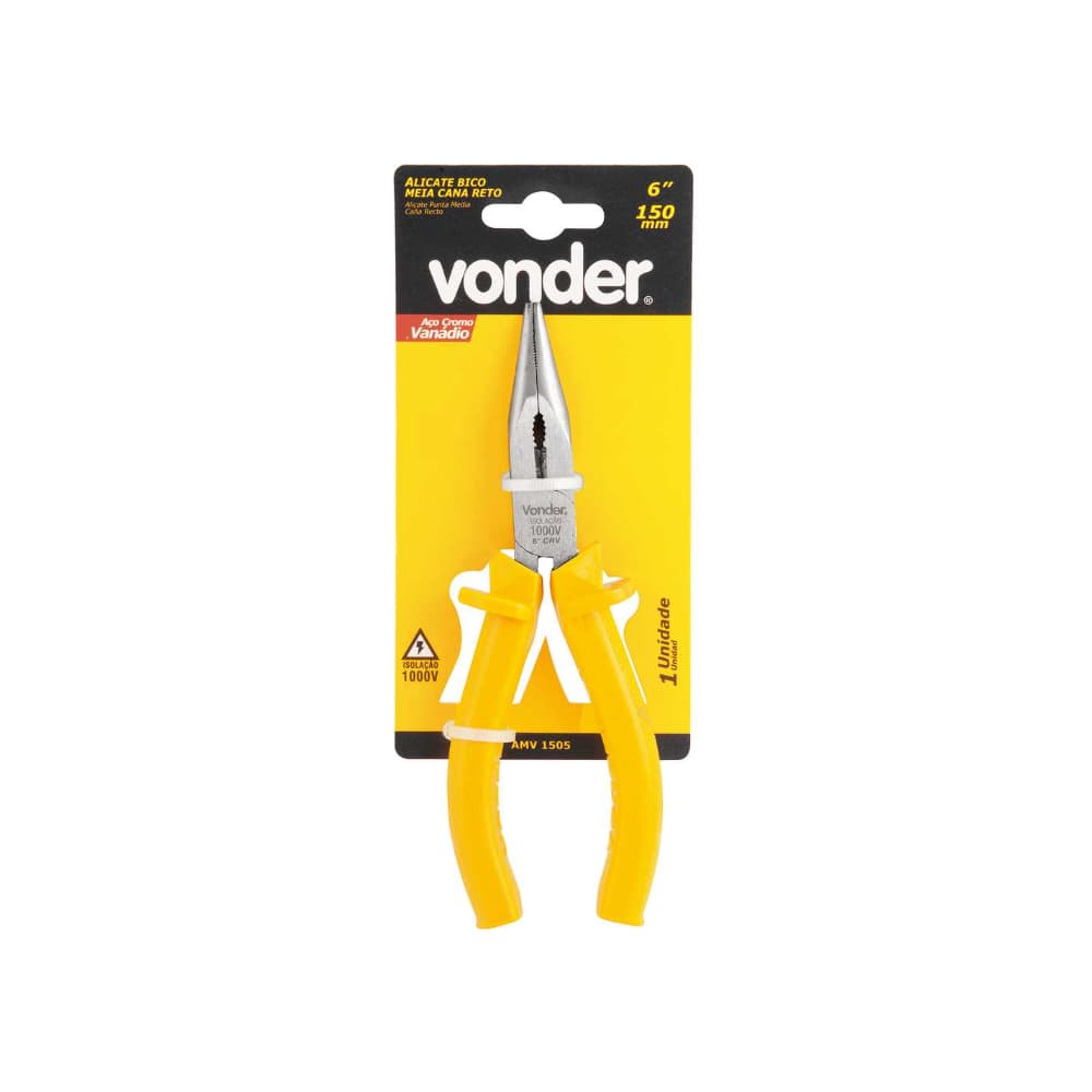Alicate de punta recta 6" Vonder - Miniatura 4